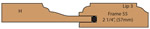 Allstyle Cabinet Doors: cutaway of Dundee Cabinet Door